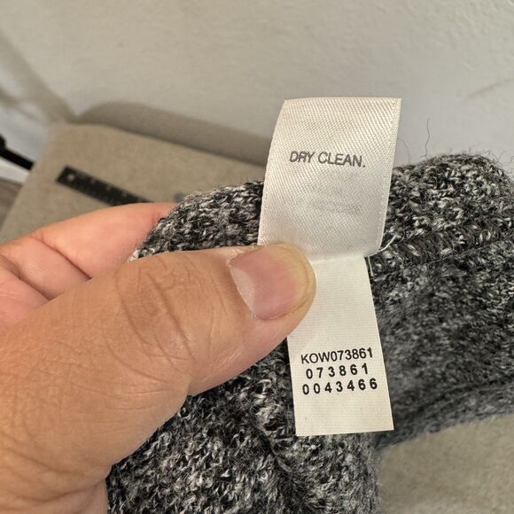 J Jill Sweater Coat L Marled Gray Long Knit Wool Button Heavyweight Lagenlook - Picture 9 of 9